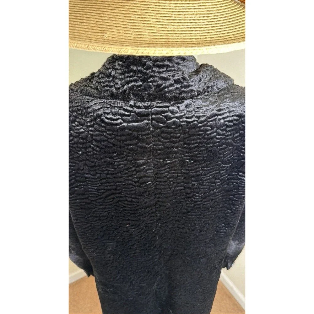 Vintage i.e. Faux Persian Lamb Fur Double-Breasted Coat – Size XL Mob Wife